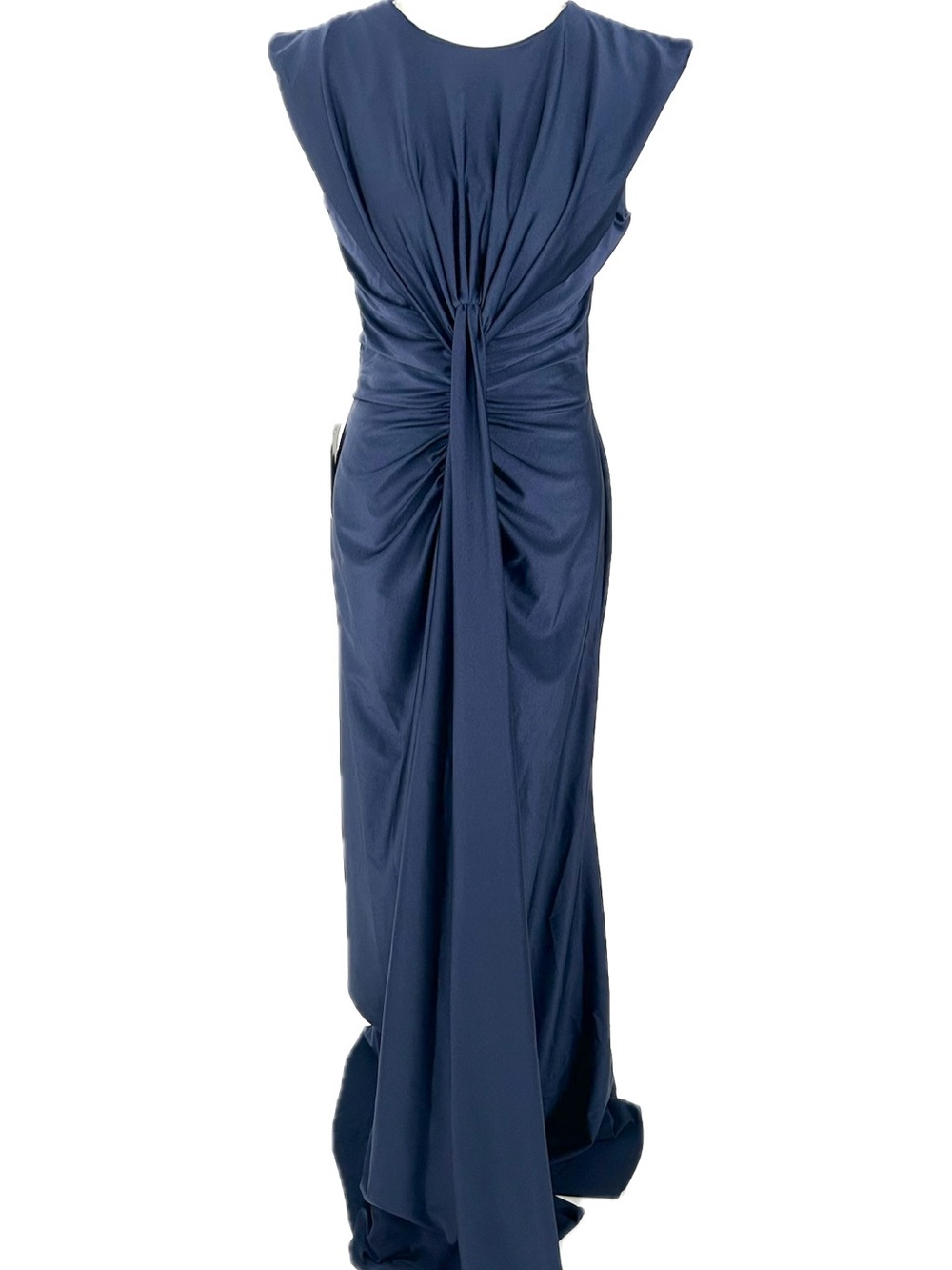 Chiara Boni La Petite Robe Glichi Gown NWT US 12 Midnight Navy Draped Ruched